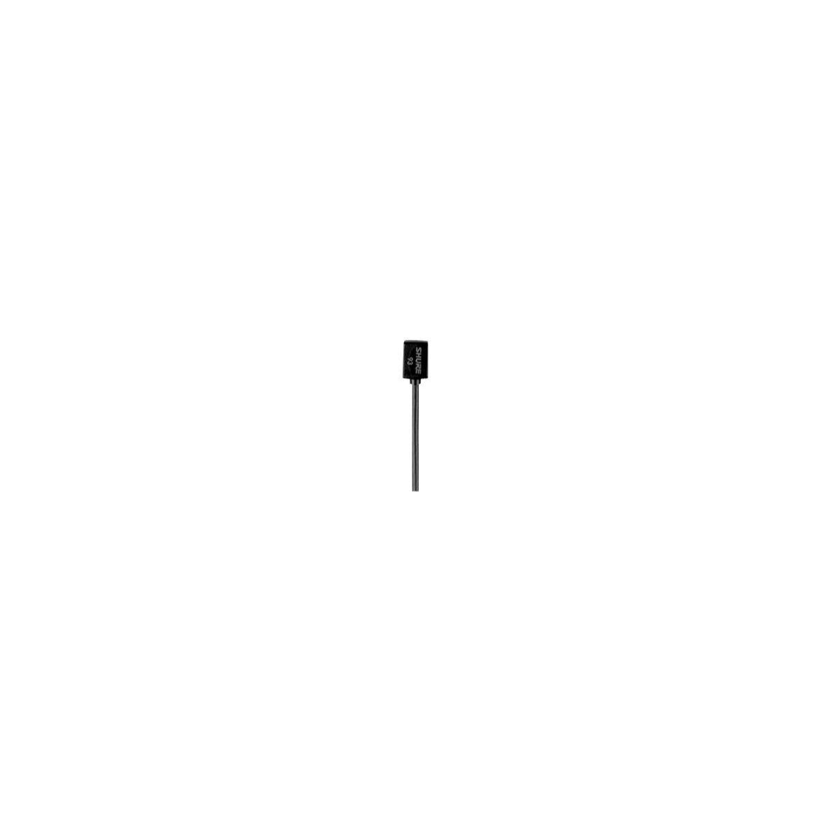 Shure WL93 Omnidirectional Lavalier Microphone, Black, WL93, with 4 Foot Cable