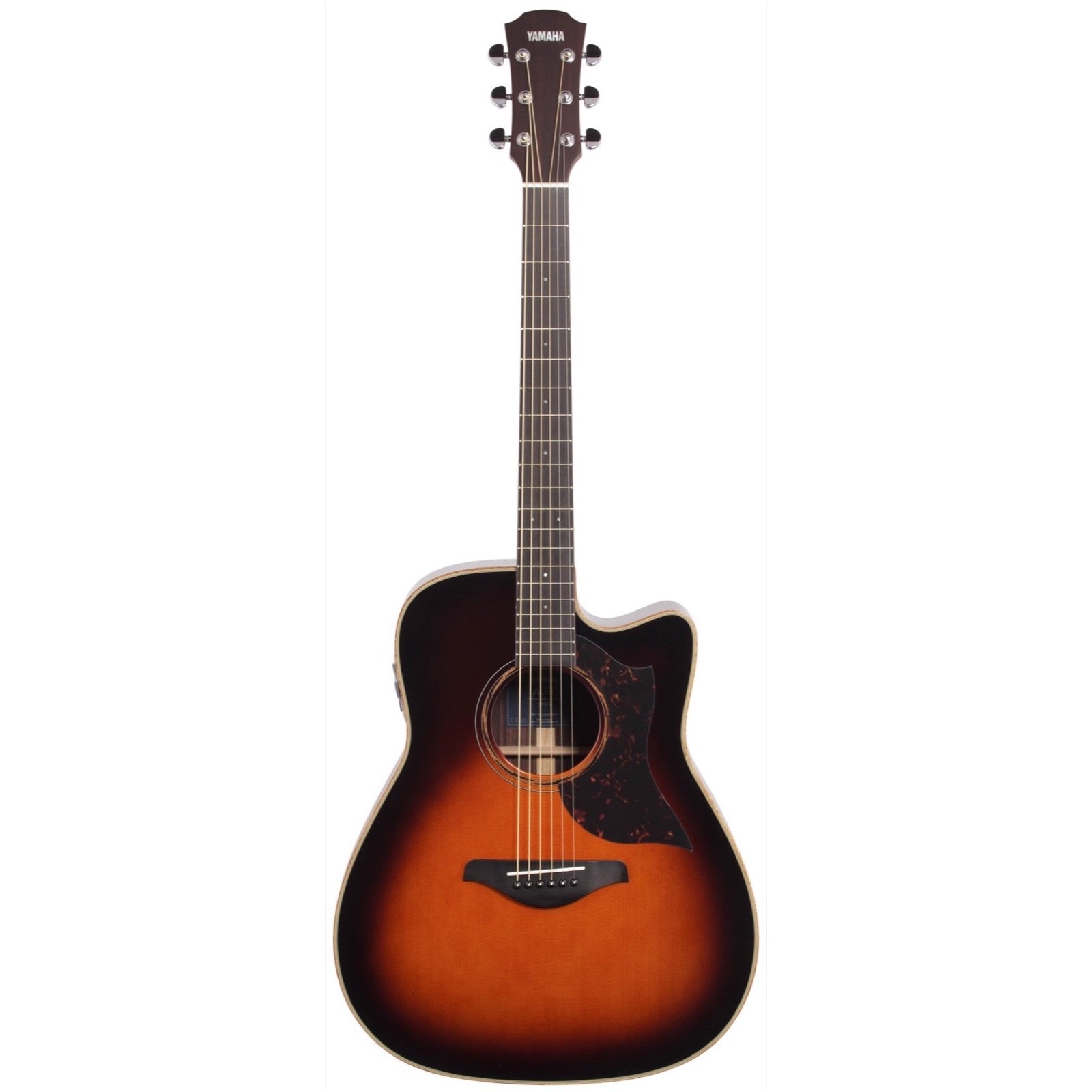 Yamaha A3R Acoustic-Electric Guitar (with Hard Bag), Tobacco Brown Sunburst