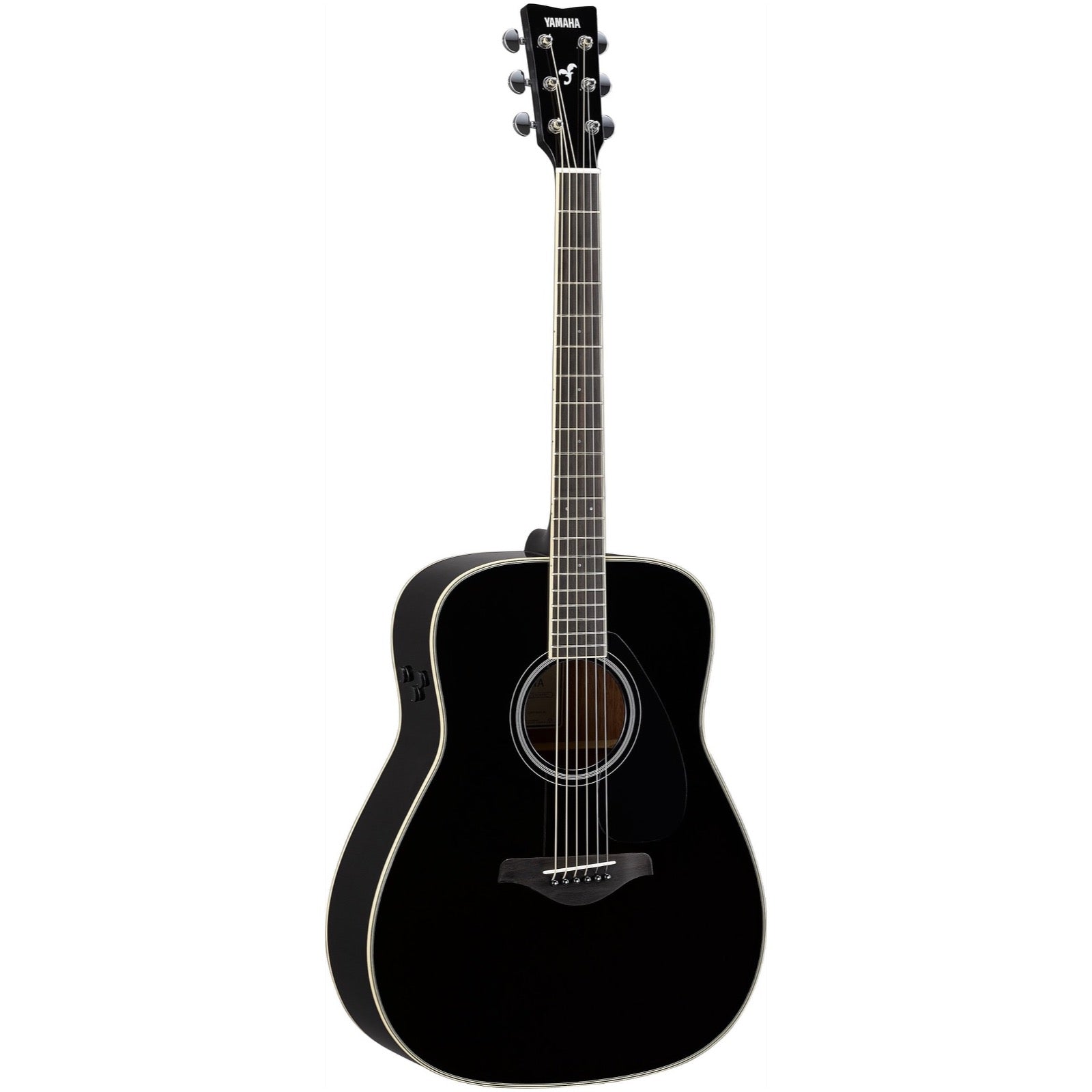 Yamaha FG-TA Dreadnought TransAcoustic Acoustic-Electric Guitar, Black