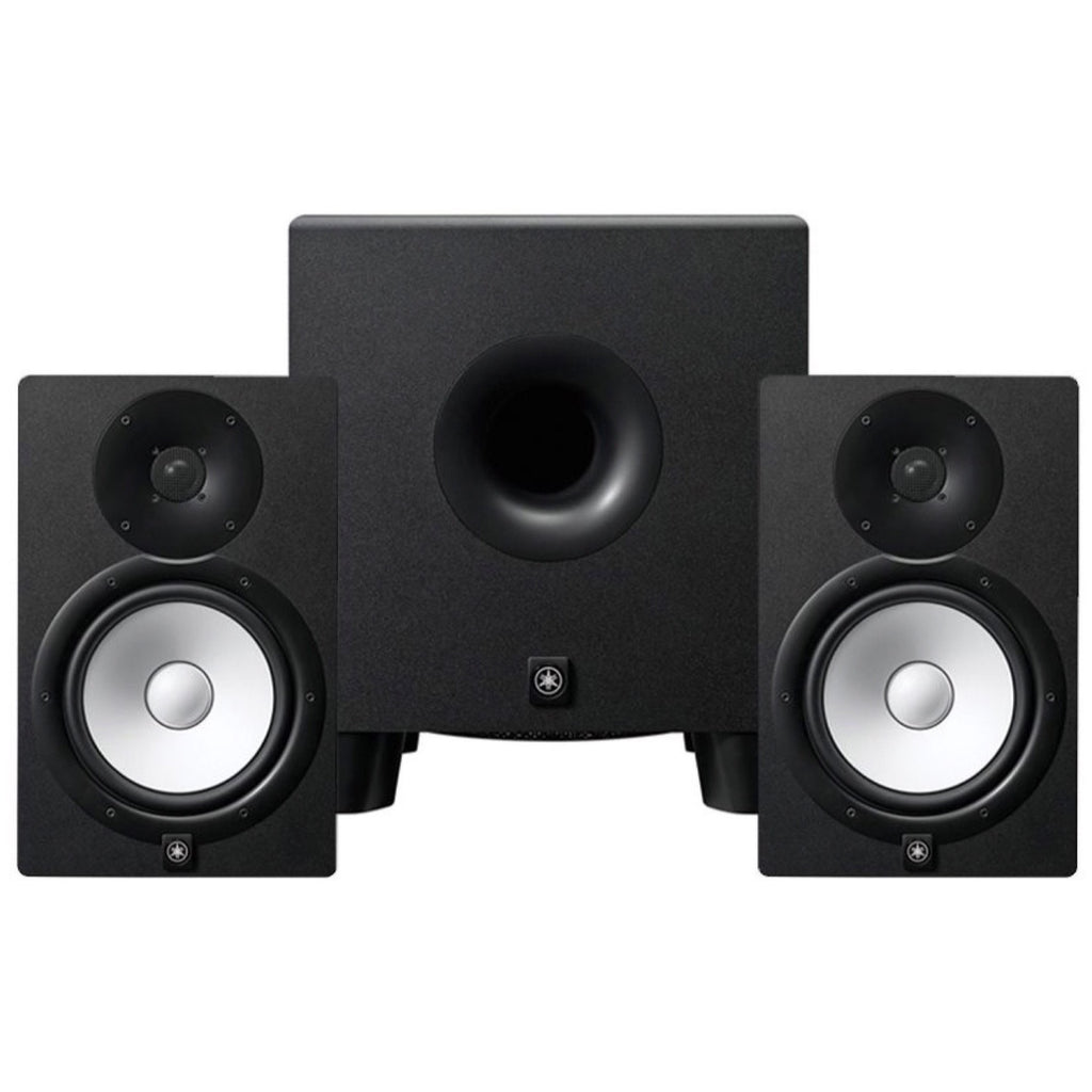 Yamaha HS8 Active Studio Monitor, Black, Pair, with Yamaha HS8S Powered Studio Subwoofer