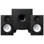 Yamaha HS8 Active Studio Monitor, Black, Pair, with Yamaha HS8S Powered Studio Subwoofer
