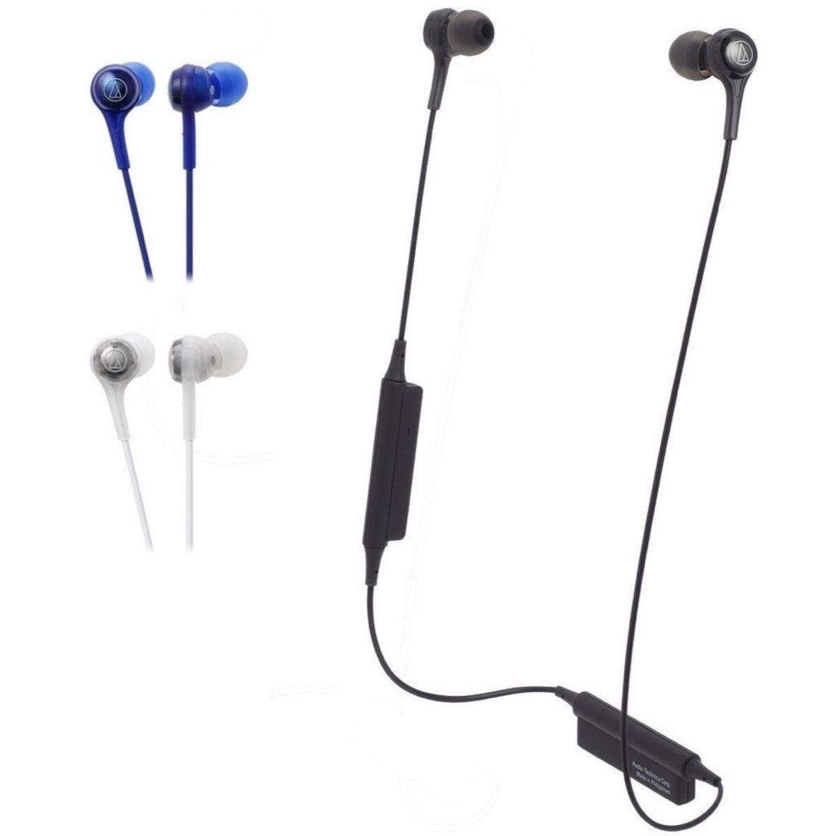 Audio-Technica ATH-CK200BT Wireless Bluetooth In-Ear Headphones, White
