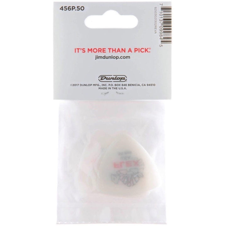 Dunlop 456 Tortex Flex Triangle Picks, 6-Pack, 0.50mm
