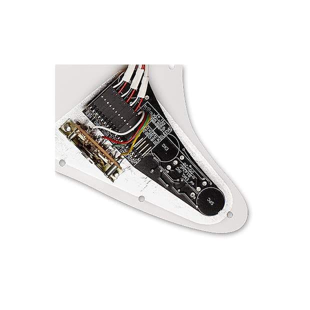 EMG DG20 David Gilmour Wired Pickguard, Pearl White with White Knobs