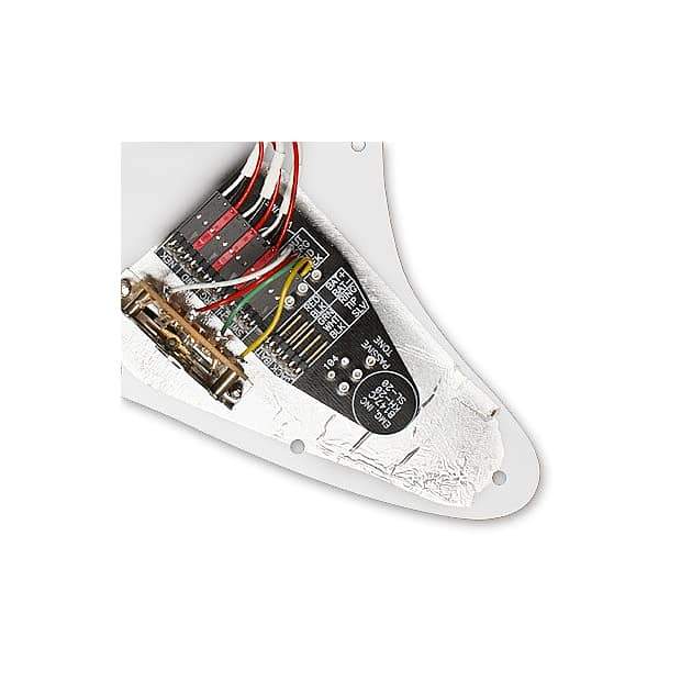 EMG KH20 Kirk Hammett Active Wired Pickguard, Pearl White with Black Knobs