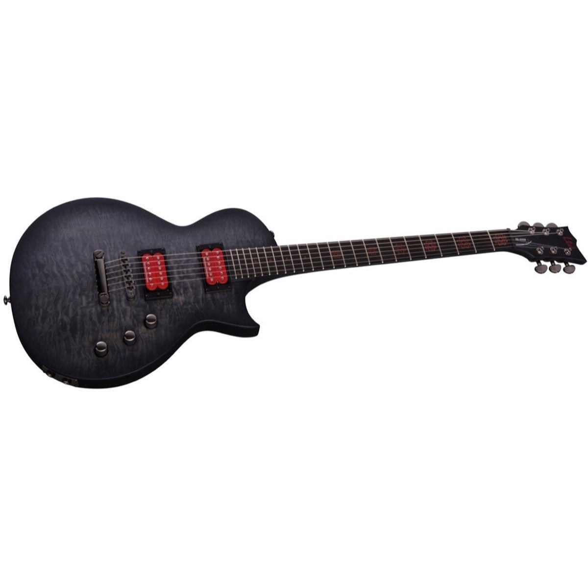 ESP LTD Ben Burnley BB600 Baritone Electric Guitar, Satin Black Sunburst
