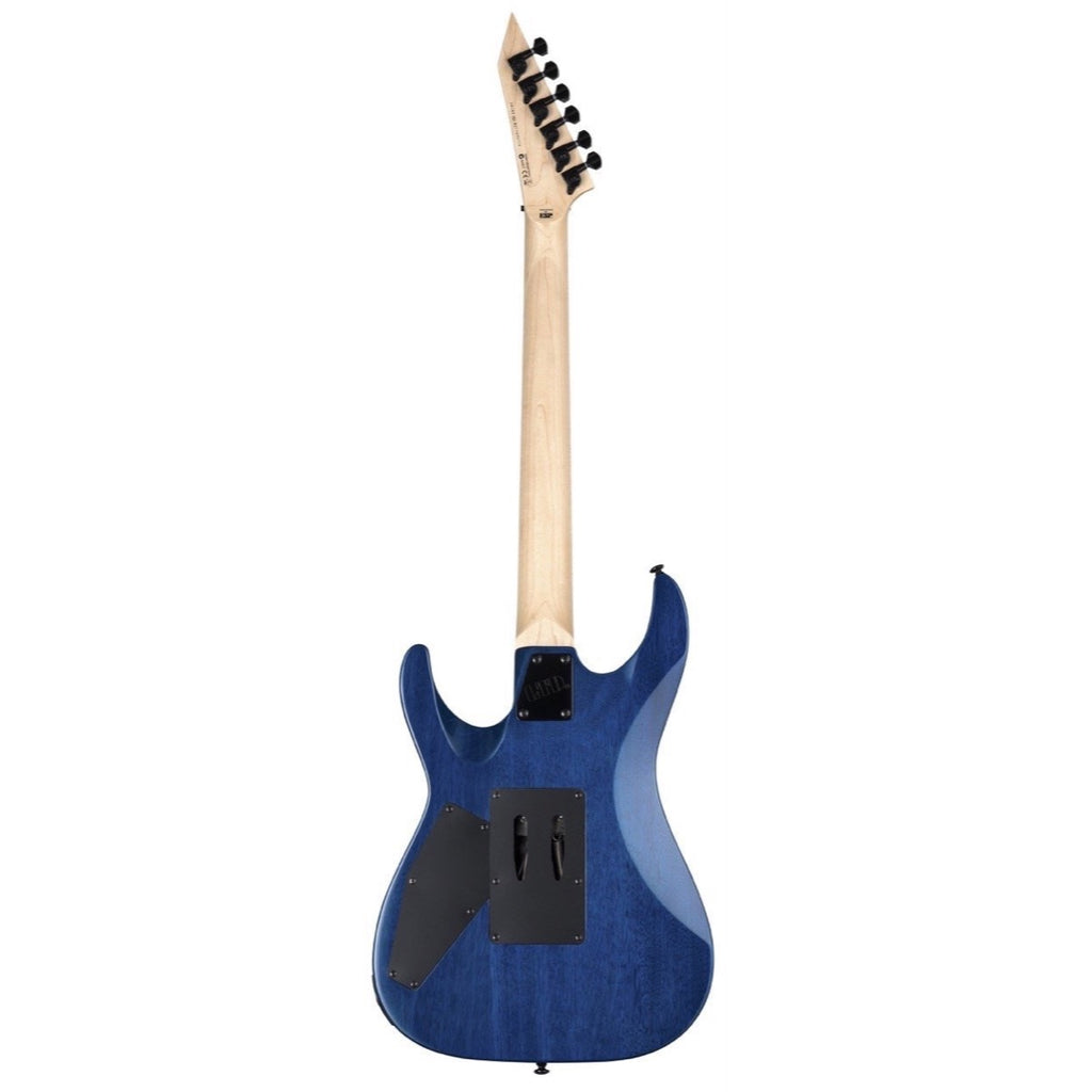 ESP LTD MH203QM Electric Guitar, See Thru Blue
