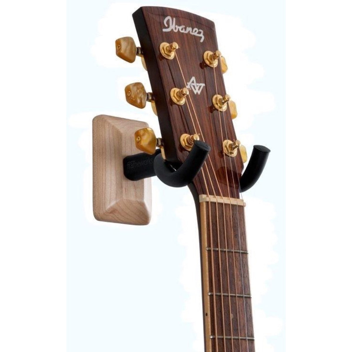 Gator Frameworks Mahogany Wall Mount Guitar Hanger, Maple