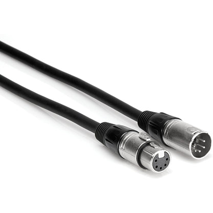Hosa DMX512 Cable, XLR5-M to XLR5-F, 4-Conductor, DMX-005, 5 Foot