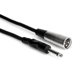Hosa Male TS 1/4 Inch to XLR Male Unbalanced Interconnect Cable, PXM-115, 15 Foot