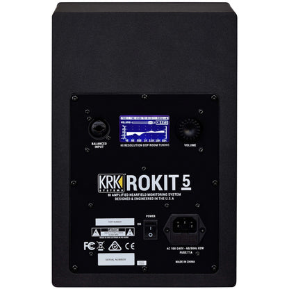 KRK RP5G4 Rokit 5 Generation 4 Powered Studio Monitor, Black, Single Speaker