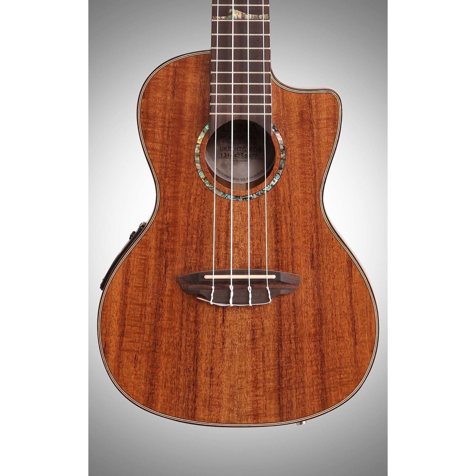 Luna High Tide Concert Koa Acoustic-Electric Ukulele (with Gig Bag)