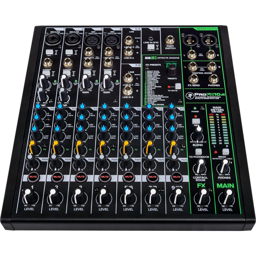 Mackie ProFX10v3 Professional USB Mixer, 10-Channel