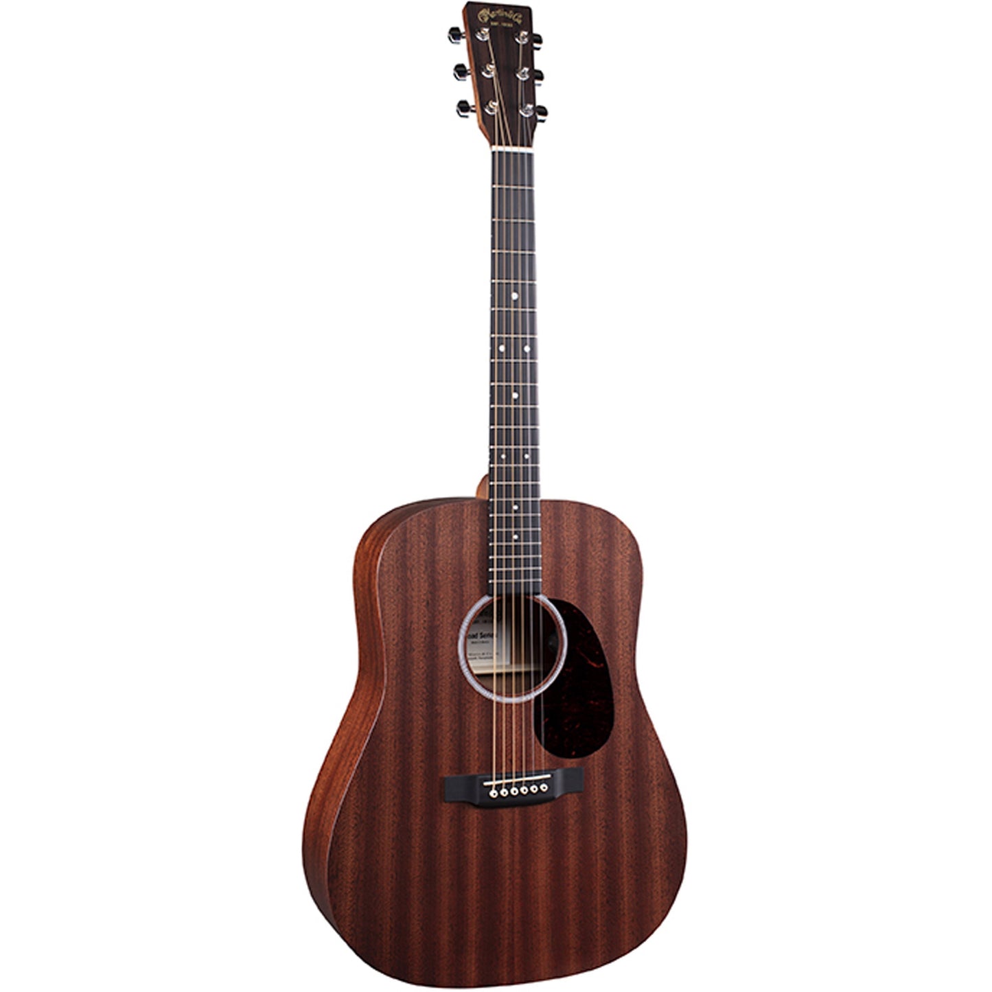 Martin D-10E Road Series Acoustic-Electric Guitar (with Soft Case), Natural, Sapele Top