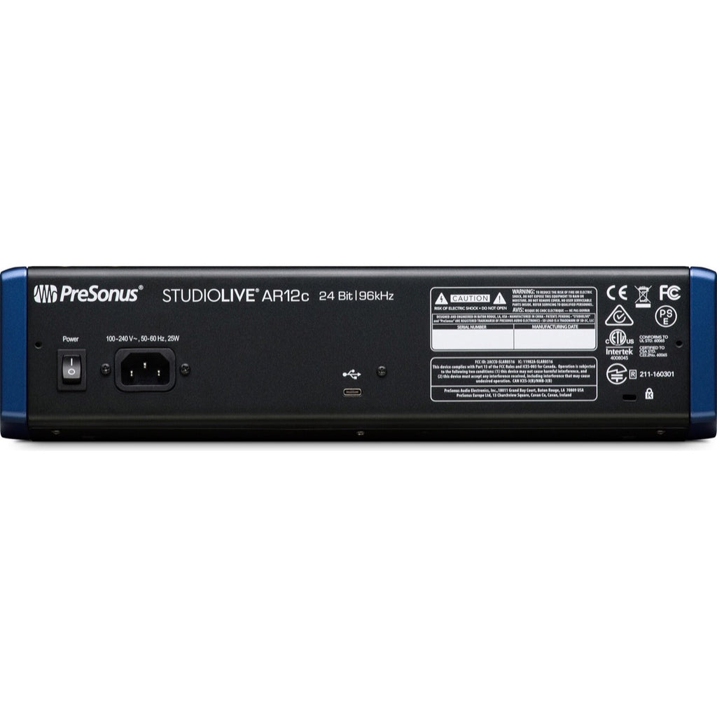PreSonus StudioLive AR12c USB-C Mixer, 14-Channel