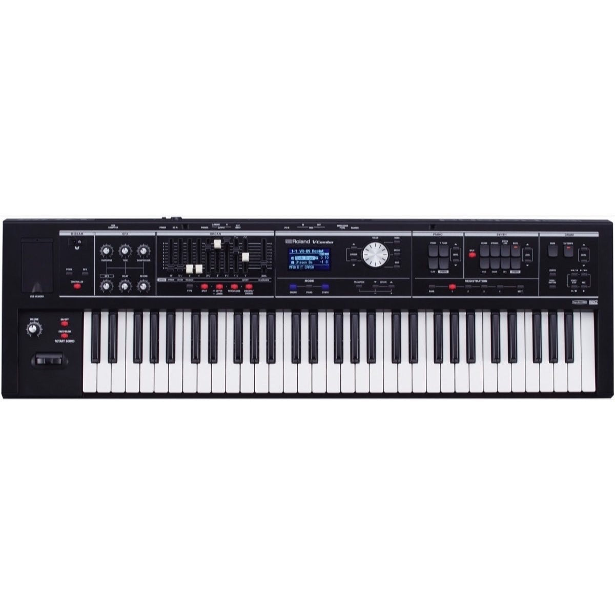 Roland VR-09 V-Combo Live Performance Keyboard, 61-Key, Matte Black