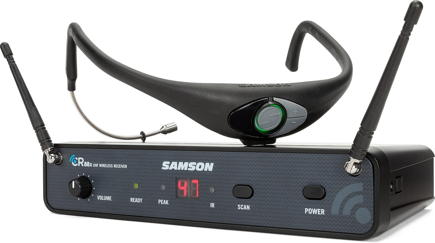 Samson AirLine 88x AH8 Wireless Fitness Headset Microphone System, Channel K