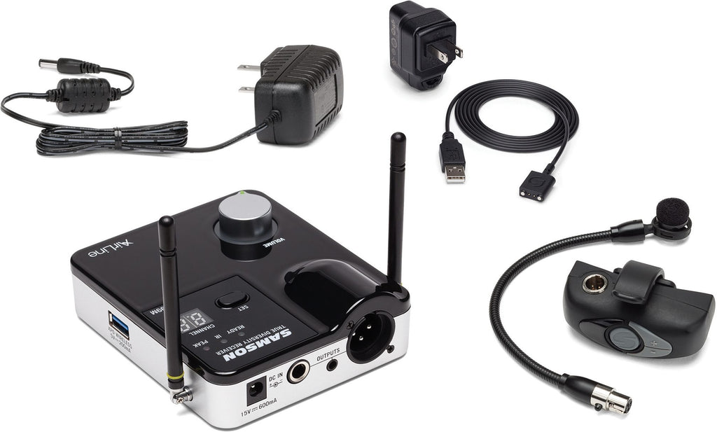Samson Airline AWXMicro Wind Instrument Wireless Microphone System, Channel D