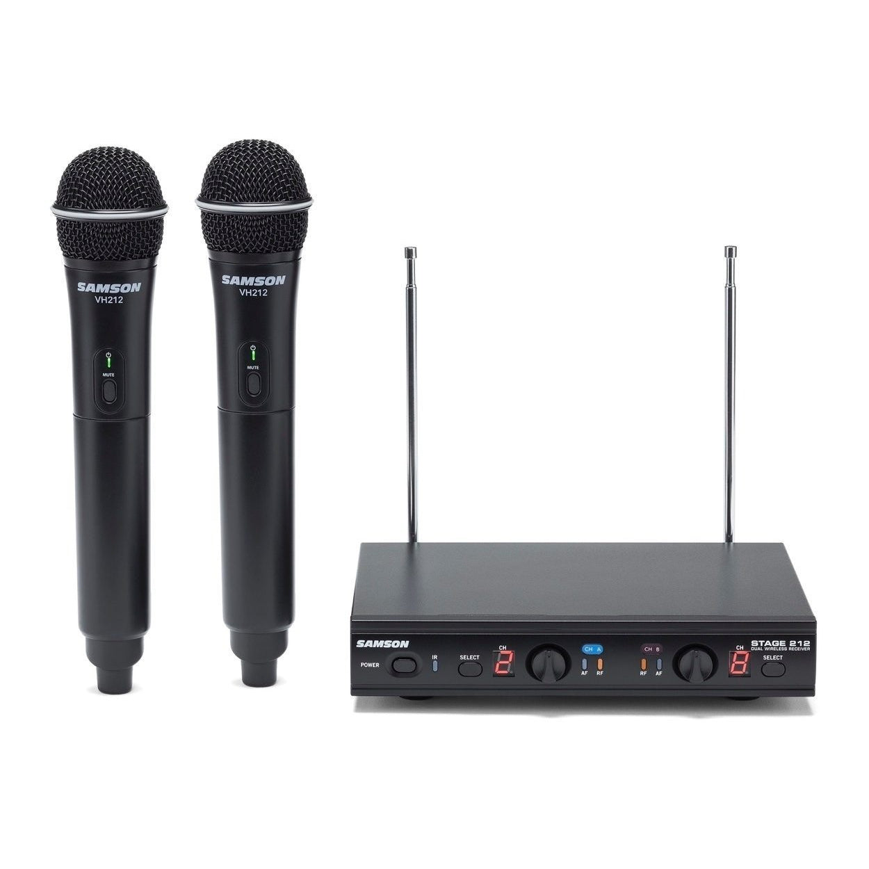 Samson Stage 212 Dual Handheld Vocal VHF Wireless Microphone System