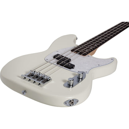 Schecter Banshee Bass Guitar, Olympic White