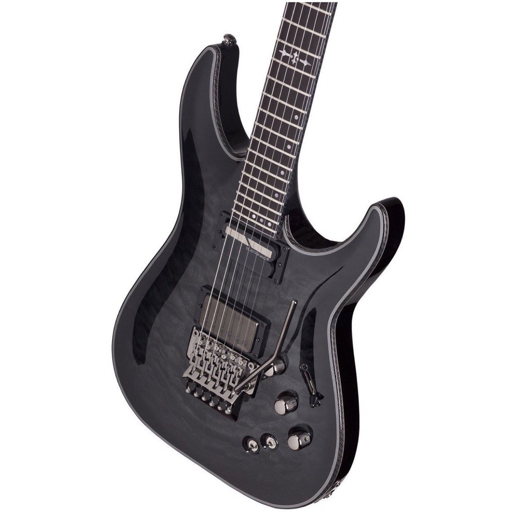 Schecter Hellraiser Hybrid C-1FRS Electric Guitar, Transparent Black Burst