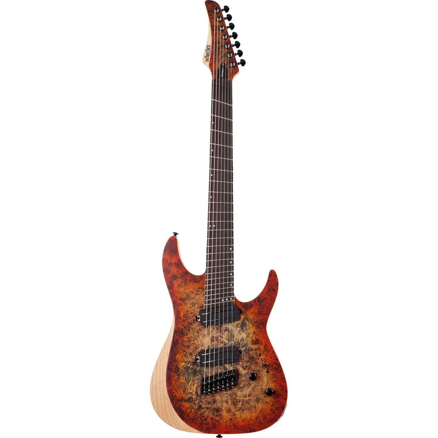 Schecter Reaper 7MS Electric Guitar, 7-String, Inferno Burst