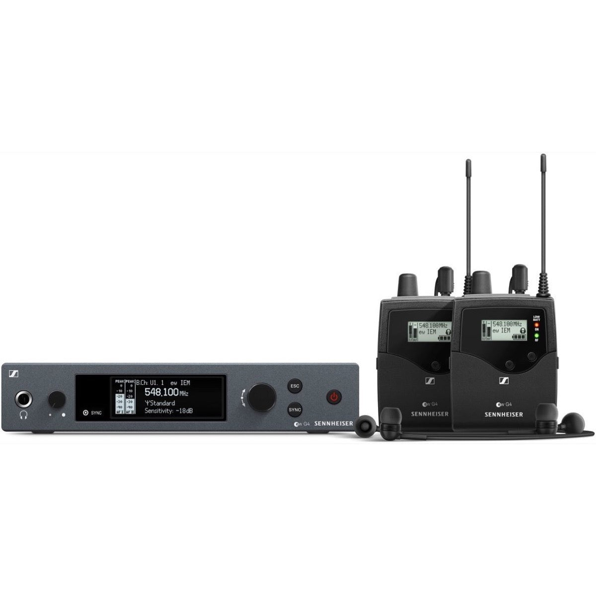 Sennheiser EW IEM G4 TWIN In-Ear Monitor System, Band A (516-558 MHz)