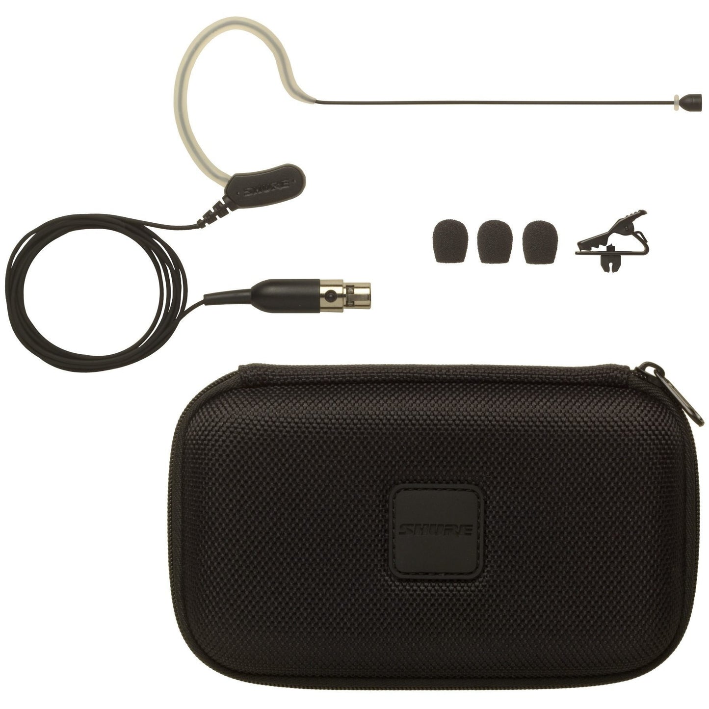 Shure MX153 Earset Headworn Condenser Microphone, Black, MX153B/O-TQG, Omnidirectional, with TQG/TA4F Connection