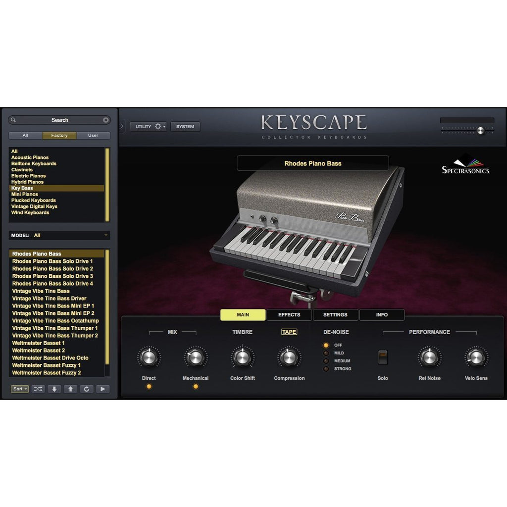 Spectrasonics Keyscape Keyboard Instrument Plug-In Software