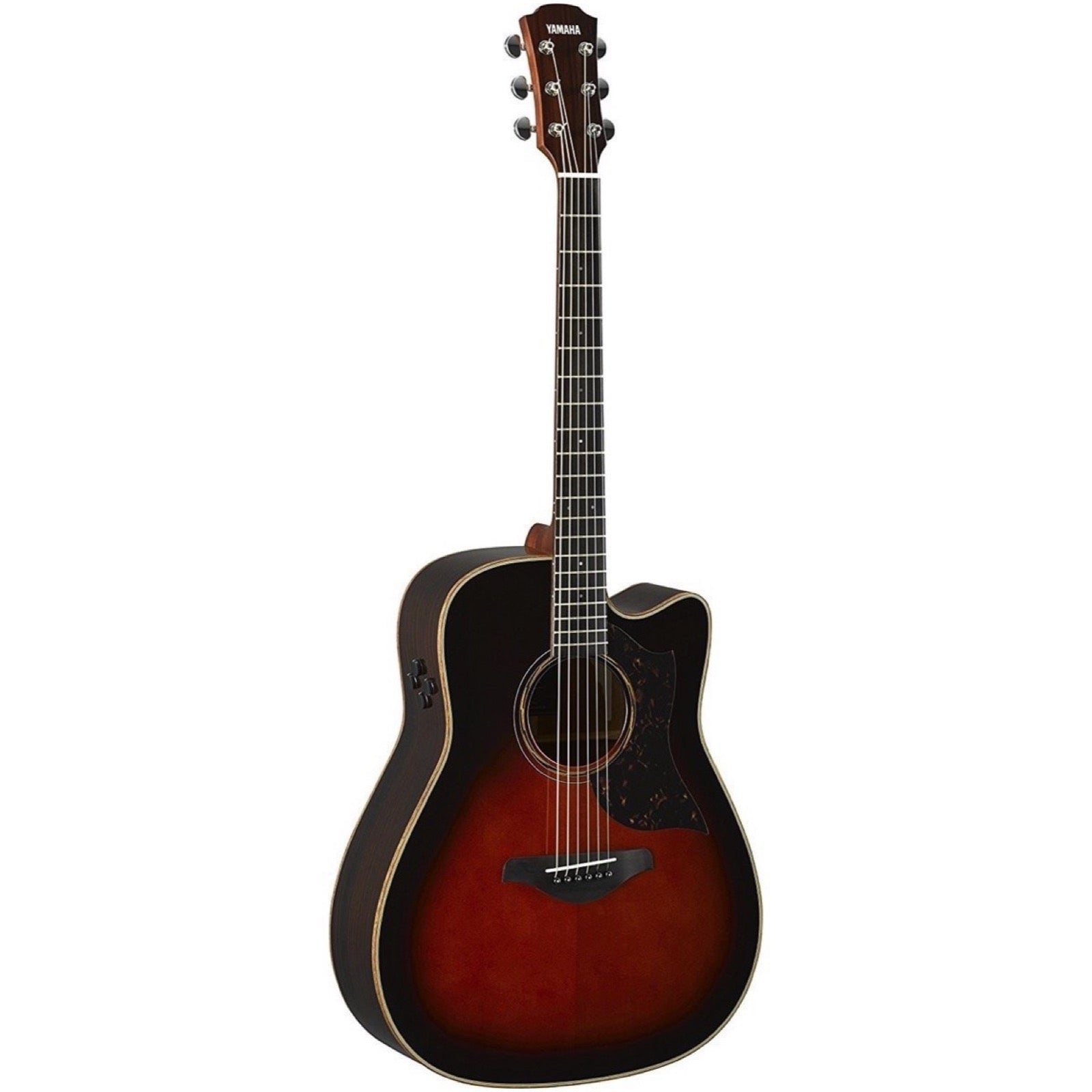 Yamaha A3R Acoustic-Electric Guitar (with Hard Bag), Tobacco Brown Sunburst