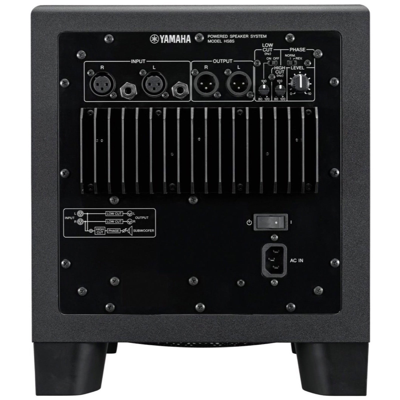 Yamaha HS5 Active Studio Monitor, White, Pair, with Yamaha HS8S 