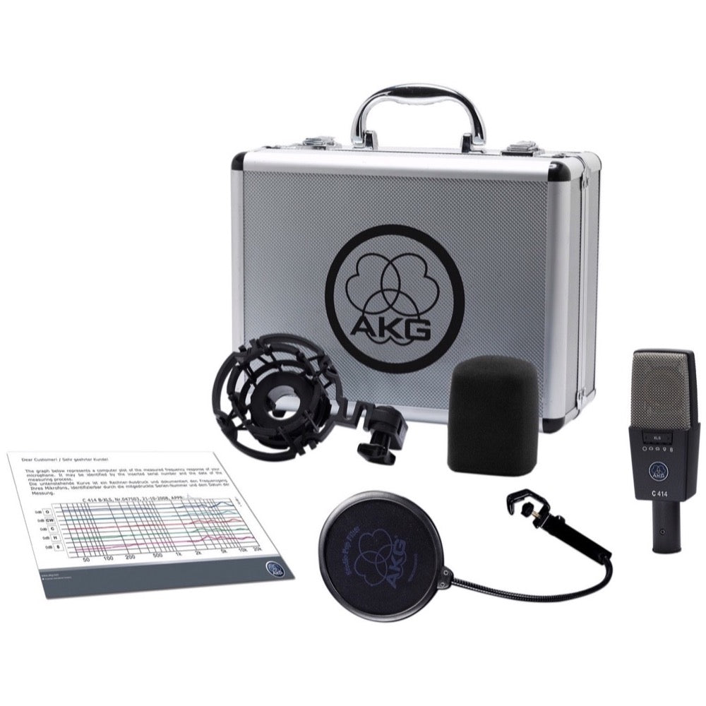 AKG C414 XLS 9-Pattern Condenser Microphone, Single