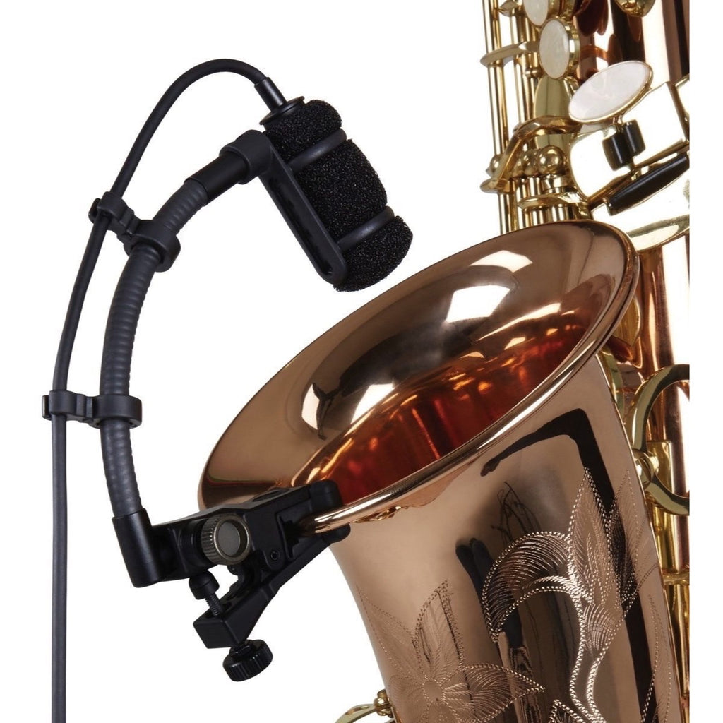 Audio-Technica ATM350UcW Cardioid Condenser Clip-on Instrument Microphone with Universal Mounting System for UniPak