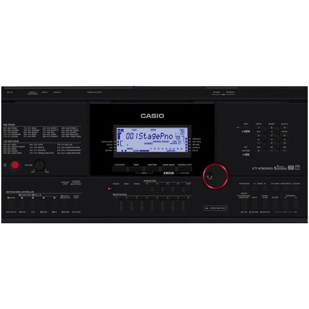 Casio CT-X3000 Portable Electronic Keyboard, 61-Key