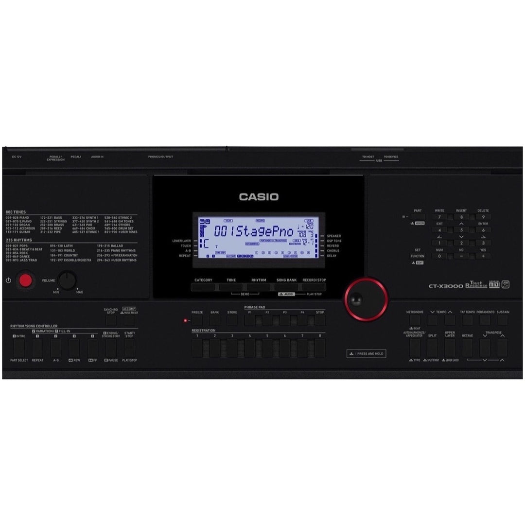 Casio CT-X3000 Portable Electronic Keyboard, 61-Key