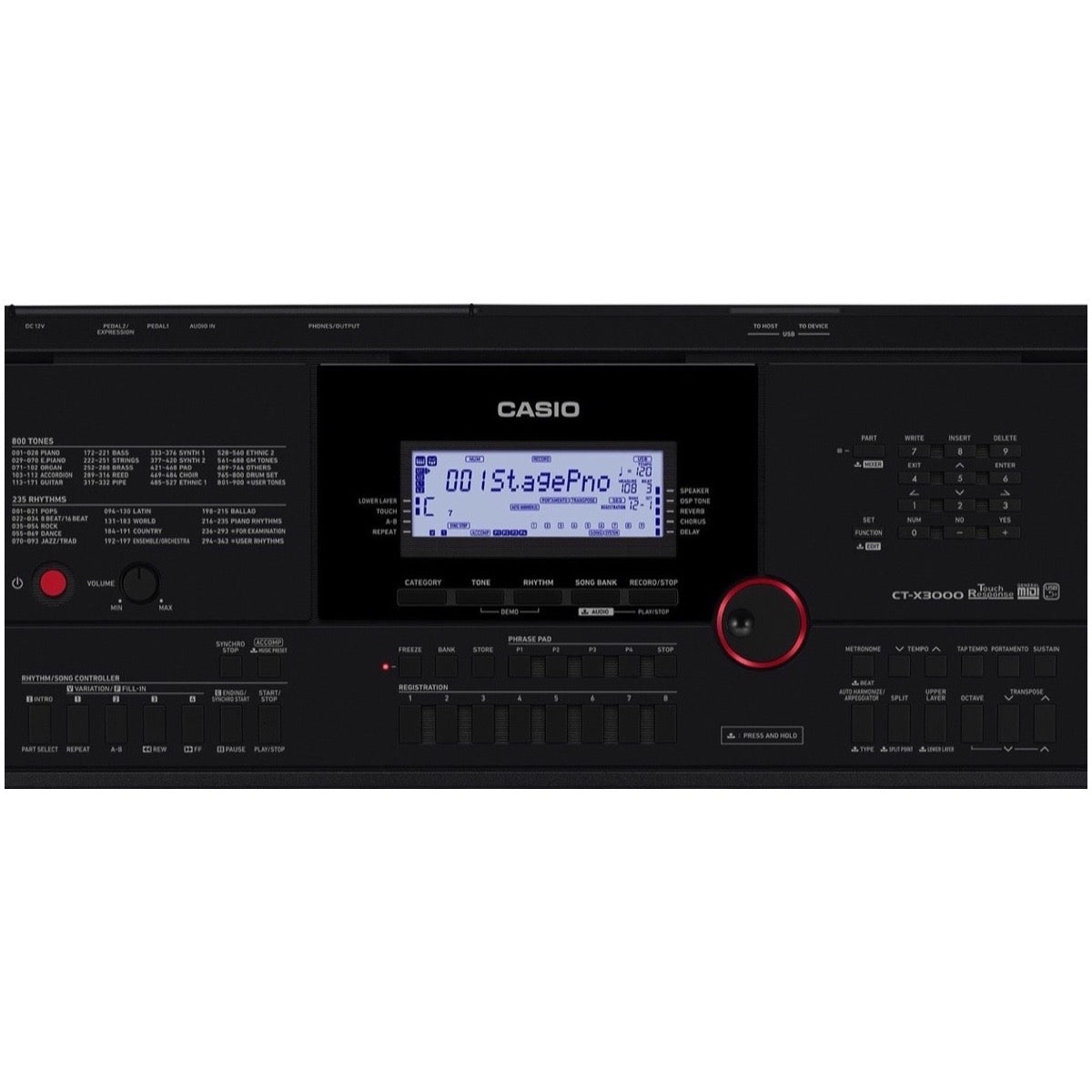 Casio CT-X3000 Portable Electronic Keyboard, 61-Key