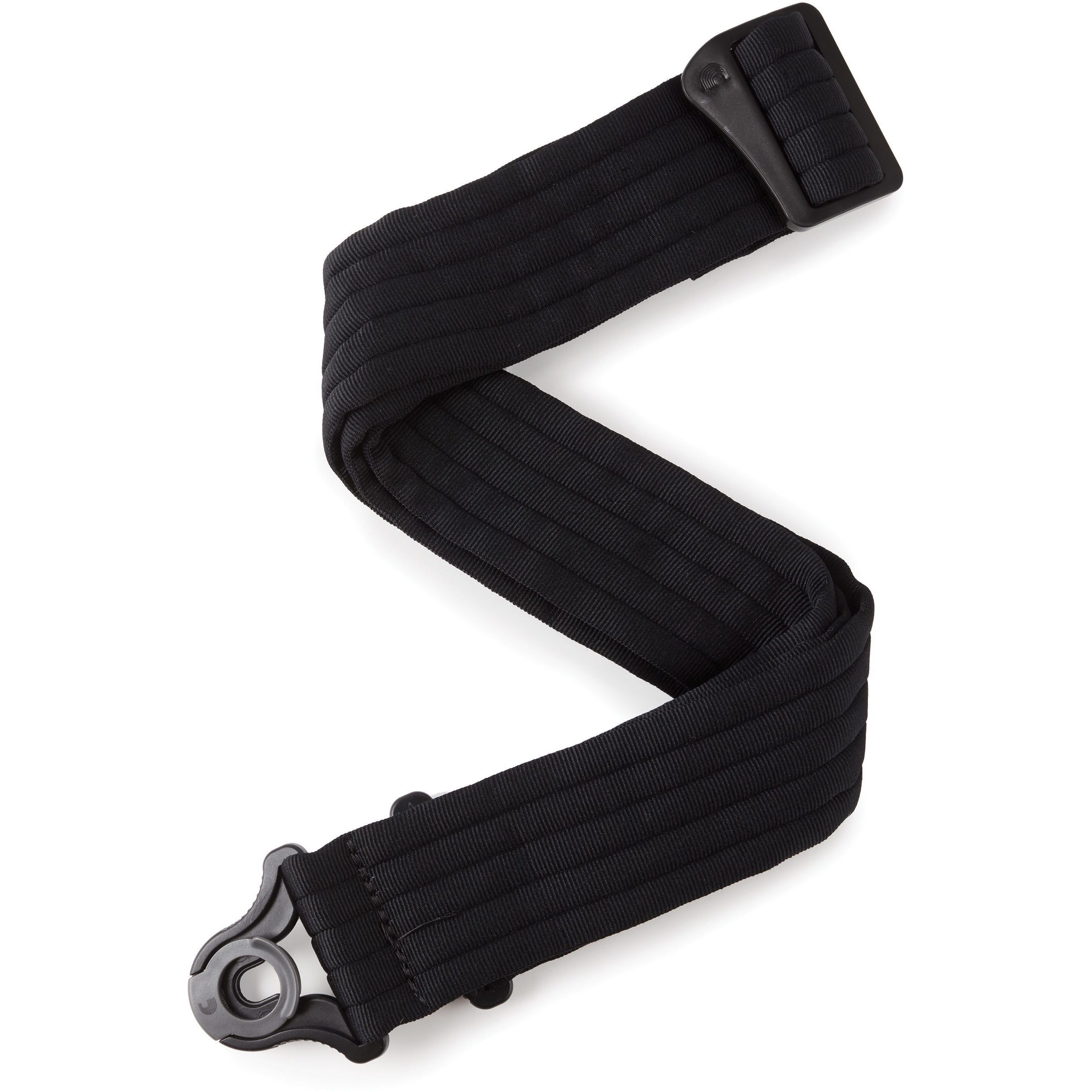 D'Addario Auto-Lock Guitar Strap, Black Padded Stripes