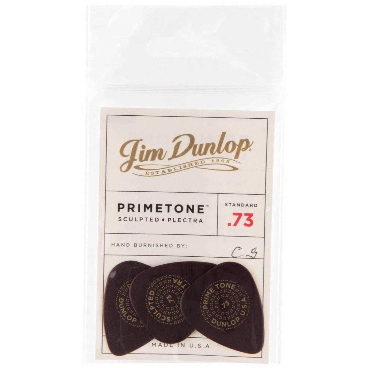 Dunlop Primetone Standard Sculpted Plectra Guitar Picks, 511P.73, 3-Pack, .73mm