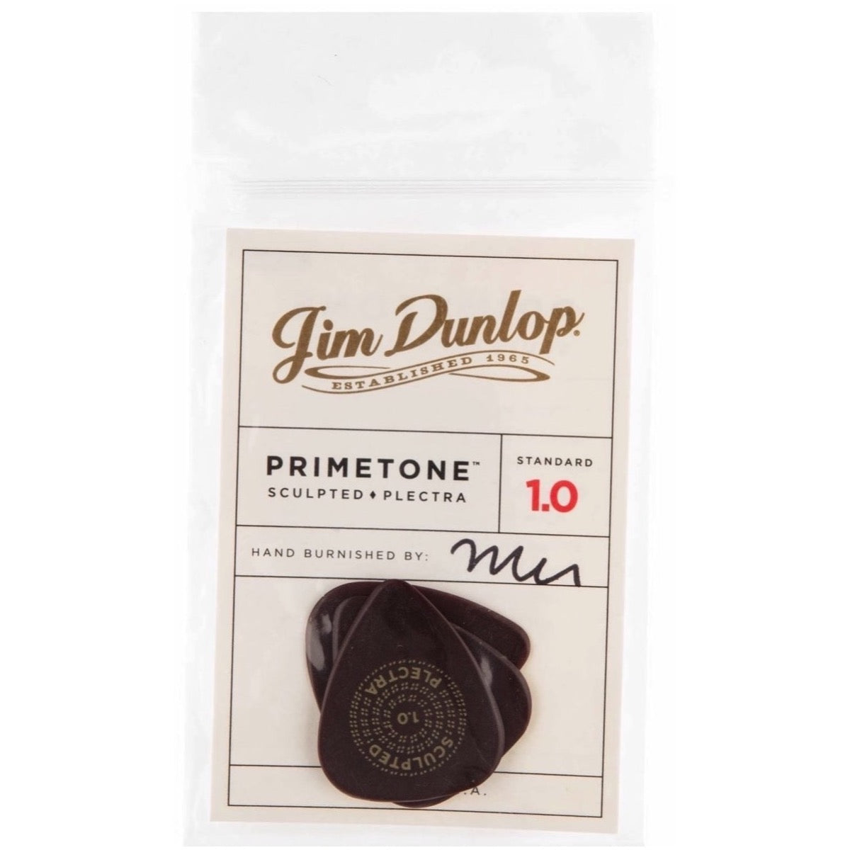 Dunlop Primetone Standard Sculpted Plectra Guitar Picks, 511P1.0, 3-Pack, 1.0mm