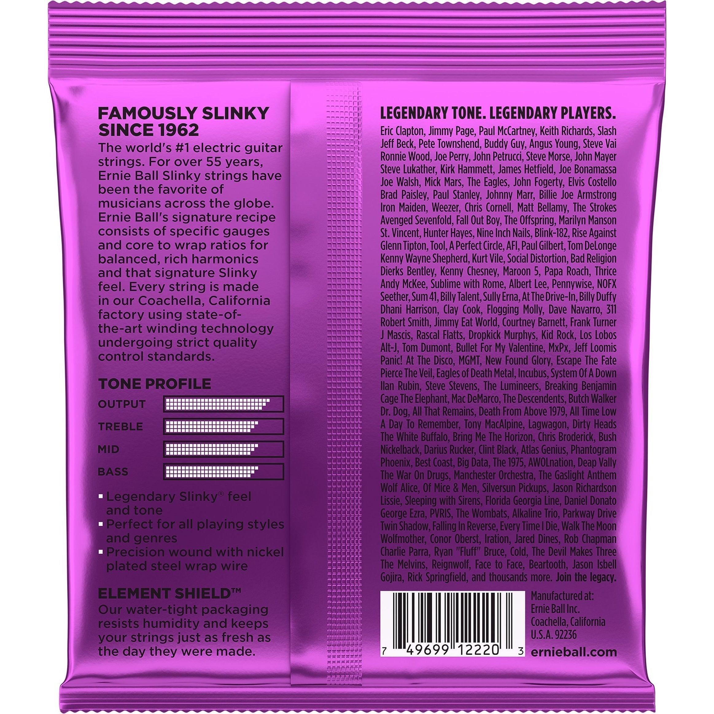 Ernie Ball Power Slinky Nickel Wound Electric Guitar Strings - 11-48 Gauge, 3220, 3-Pack, 17838