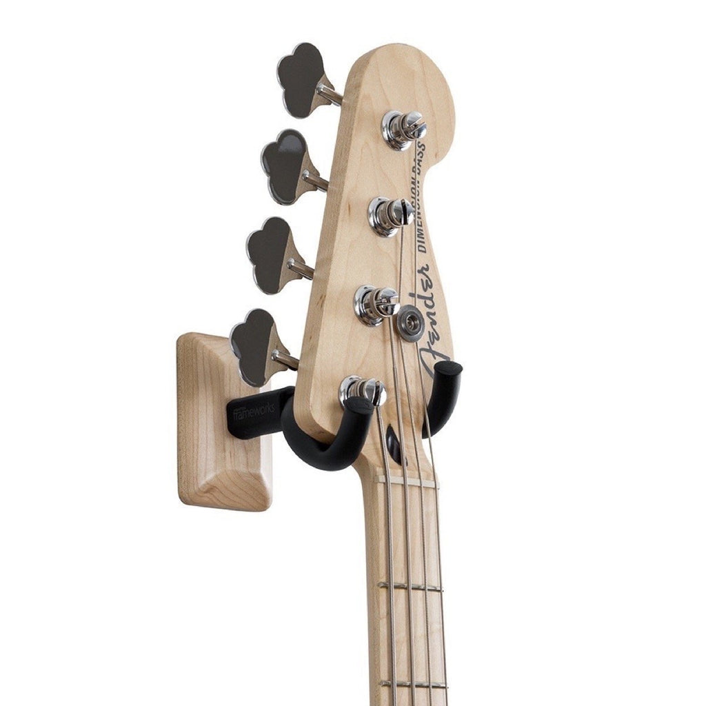 Gator Frameworks Mahogany Wall Mount Guitar Hanger, Maple