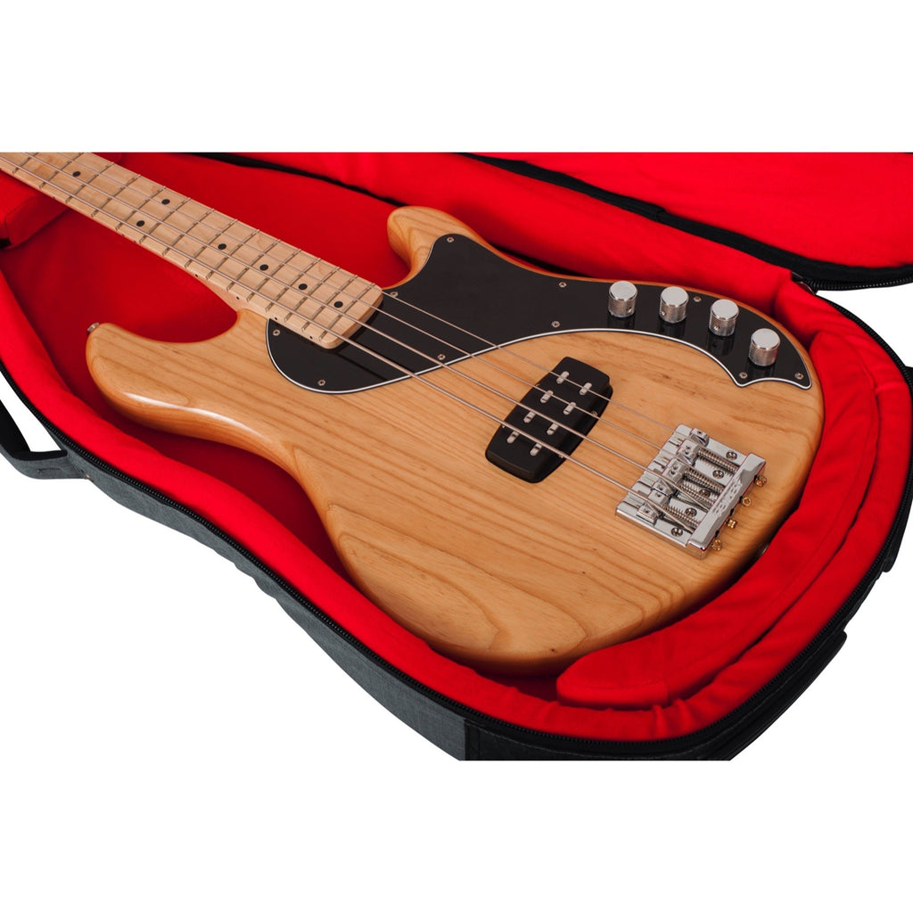 Gator Transit Series Electric Bass Guitar Gig Bag, Light Gray