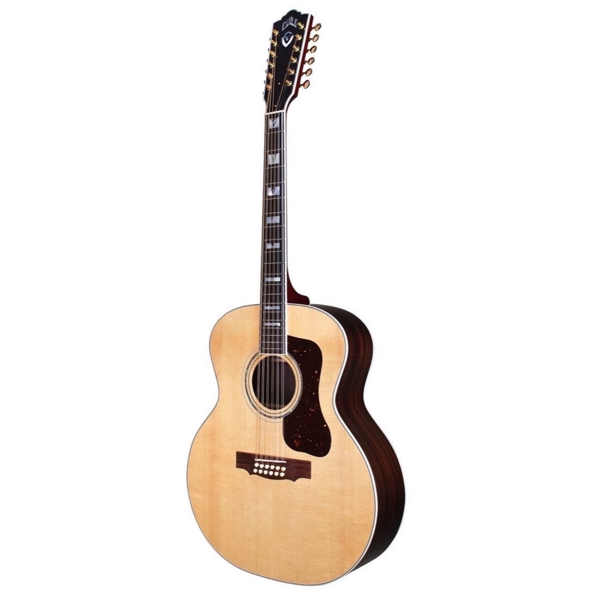 Guild F-512 12-String Acoustic Guitar (with Case), Natural