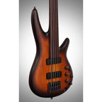Ibanez SRF705 Portamento 5-String Fretless Electric Bass, Brown Sunburst