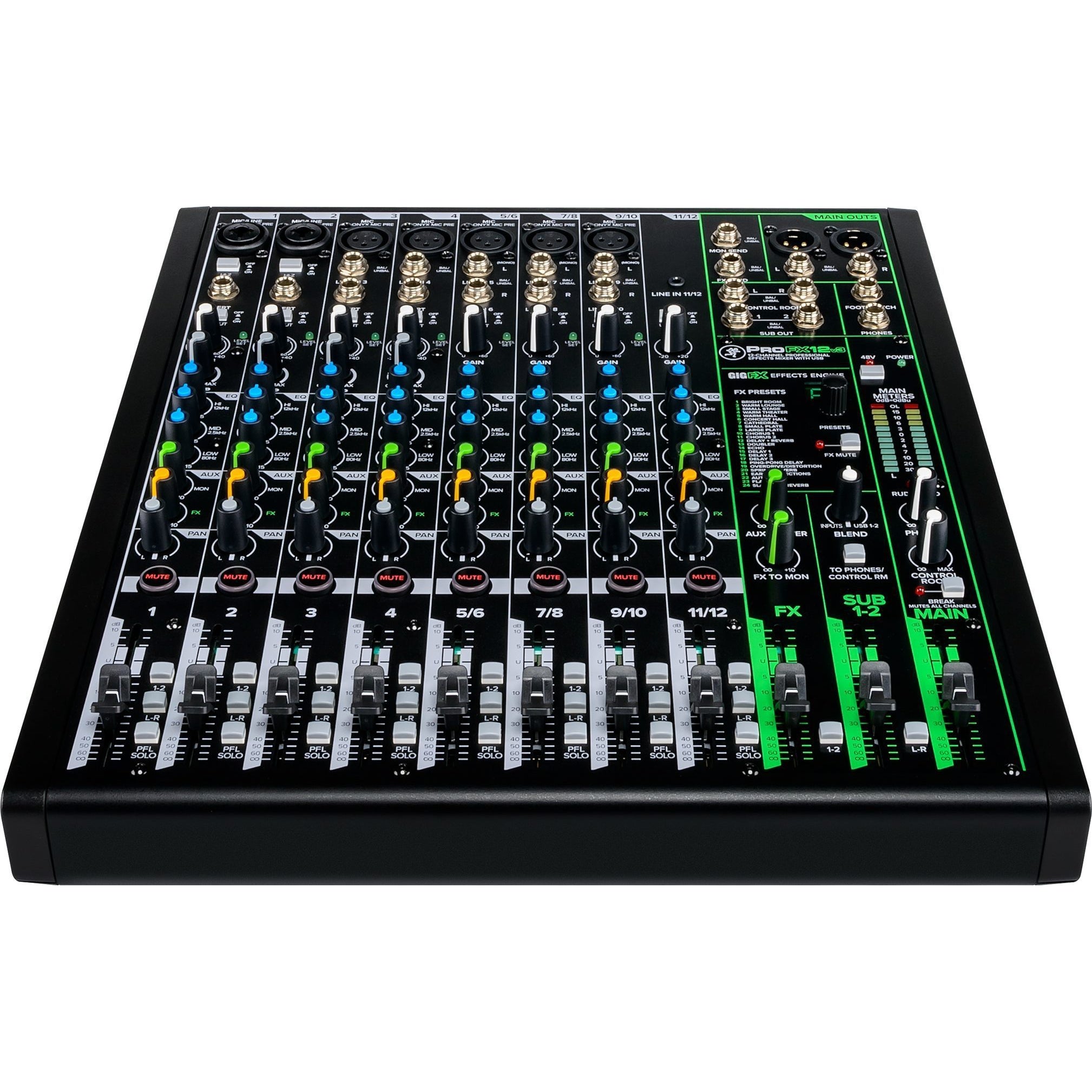 Mackie ProFX12v3 Professional USB Mixer, 12-Channel