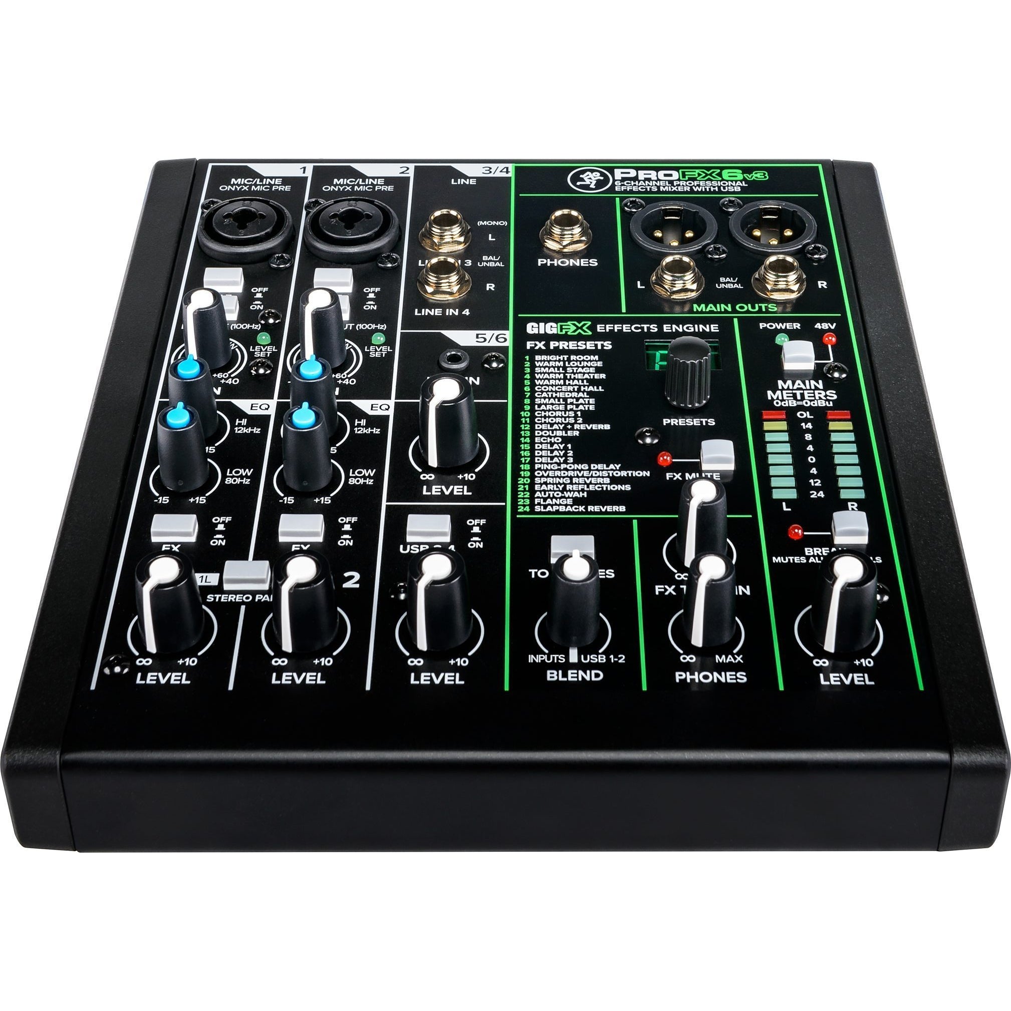 Mackie ProFX6v3 Professional USB Mixer, 6-Channel