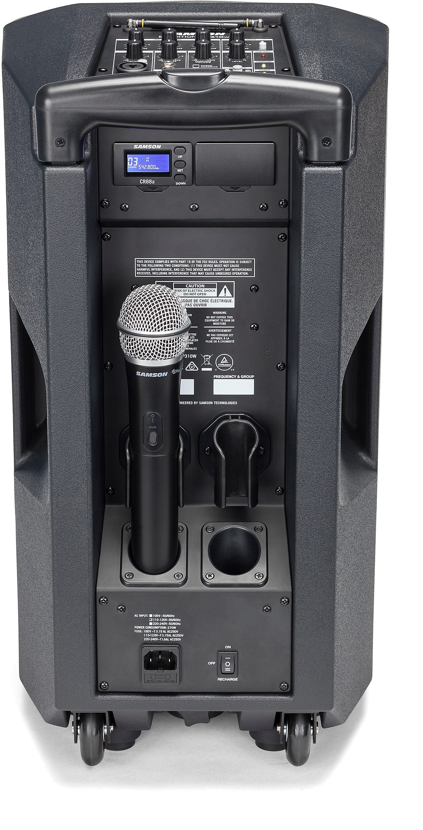 Samson XP310w Rechargeable Portable PA System, Band D (584-607 MHz)