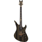 Schecter Synyster Custom S Electric Guitar, Black Gold Stripes