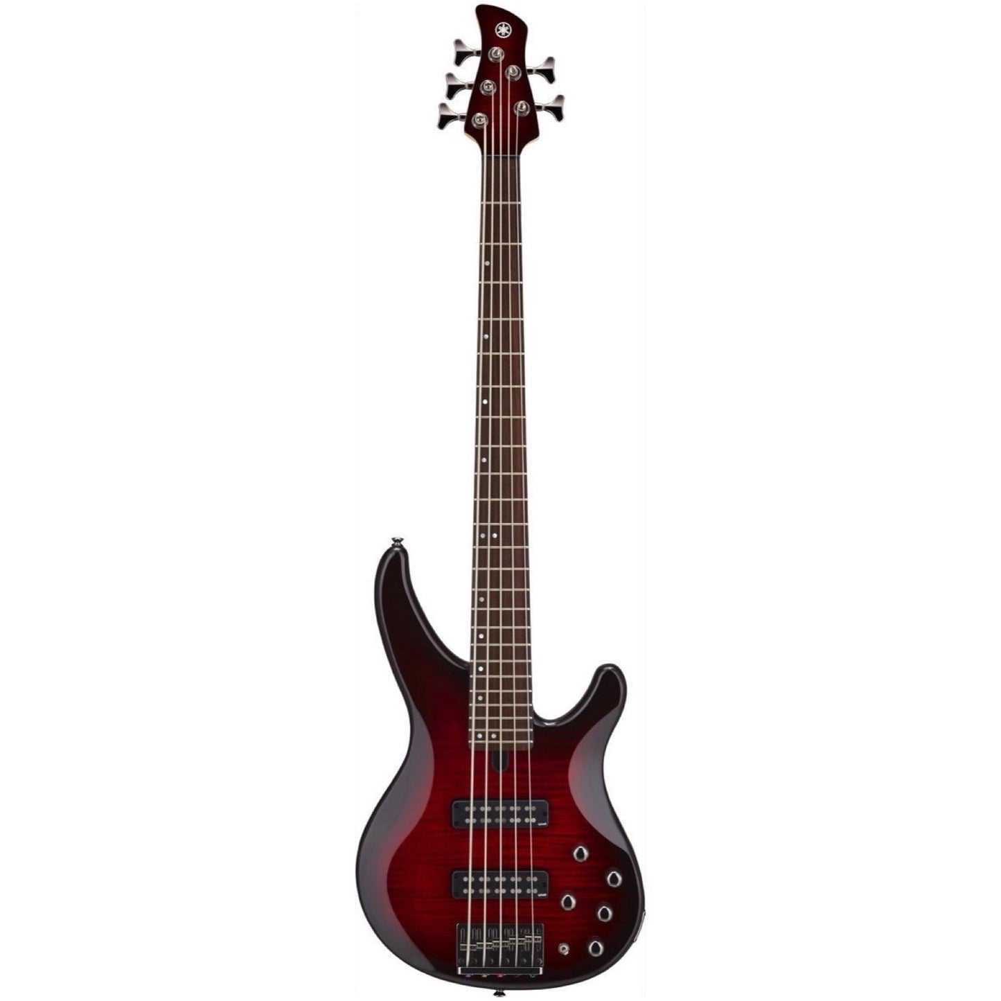 Yamaha TRBX605FM Electric Bass, 5-String, Dark Red Burst
