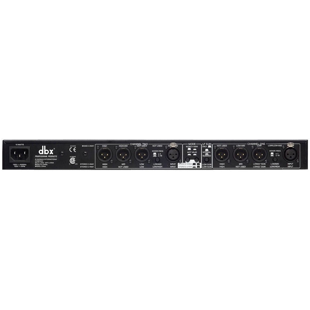 dbx 234XS Crossover, Stereo 2-Way, 3-Way and Mono 4-Way